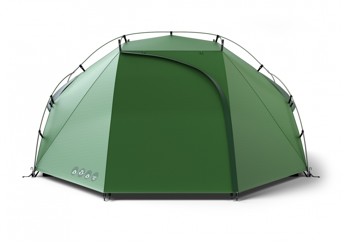 Lightweight backpacking tent for 4 people - Brofur 4 - green