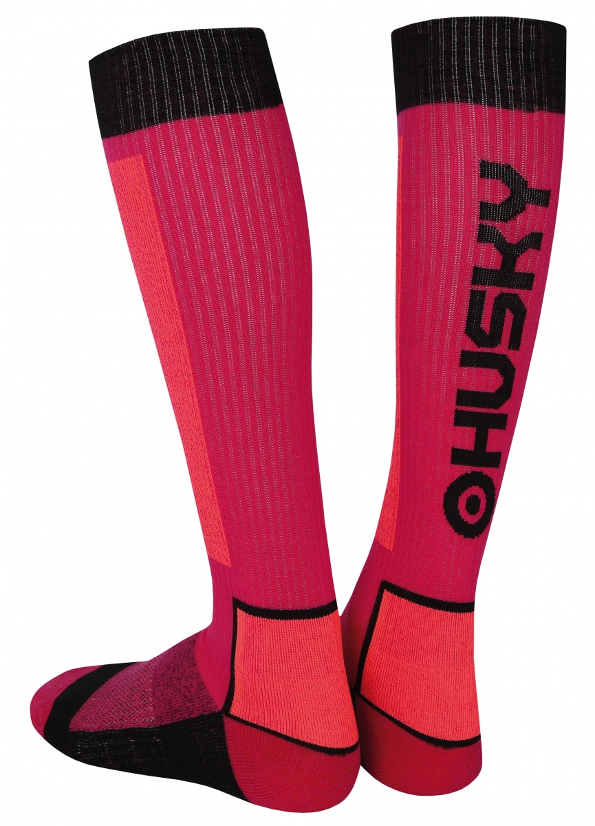 Socks Snow Wool yellow/black, M (36-40) HUSKY EU